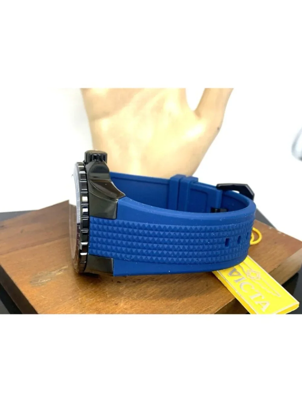 Invicta Men's Watch 49722 Aviator Quartz Blue Black Rubber Strap 50mm